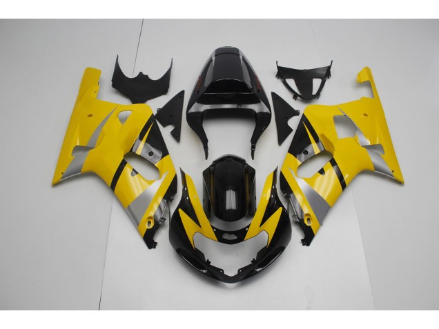 Yellow and Black 2001-2003 Suzuki GSXR 600-750 Motorcycle Fairings Yellow and Black 2001-2003 Suzuki GSXR 600-750 Motorcycle Fairings