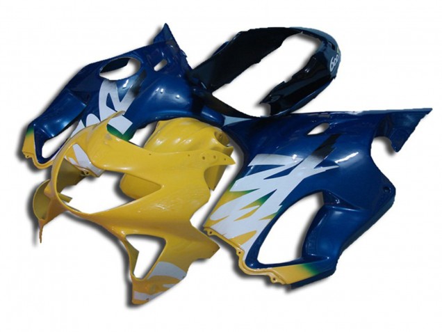 Yellow and Blue 1999-2000 Honda CBR600 F4 Motorcycle Fairings Yellow and Blue 1999-2000 Honda CBR600 F4 Motorcycle Fairings