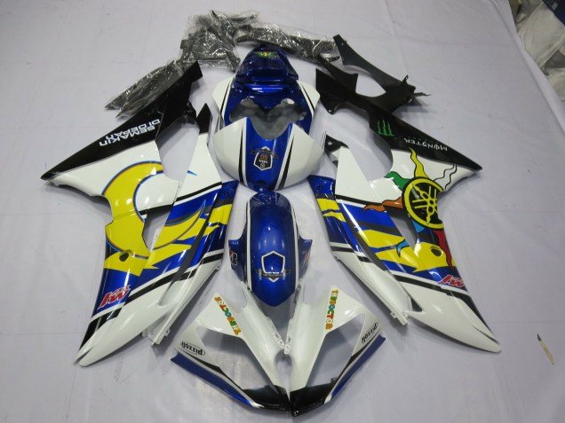Yellow and Blue 2008-2016 Yamaha R6 Motorcycle Fairings Yellow and Blue 2008-2016 Yamaha R6 Motorcycle Fairings