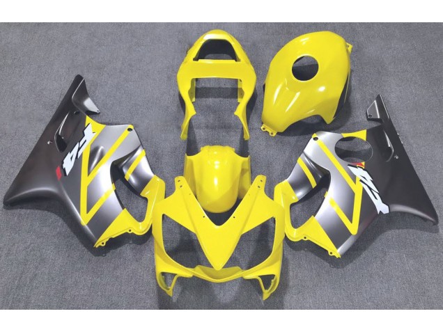 Yellow and Matte Silver 2001-2003 Honda CBR600 F4i Motorcycle Fairings Yellow and Matte Silver 2001-2003 Honda CBR600 F4i Motorcycle Fairings