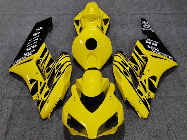 Yellow Black Flame 2004-2005 Honda CBR1000RR Motorcycle Fairings Yellow Black Flame 2004-2005 Honda CBR1000RR Motorcycle Fairings