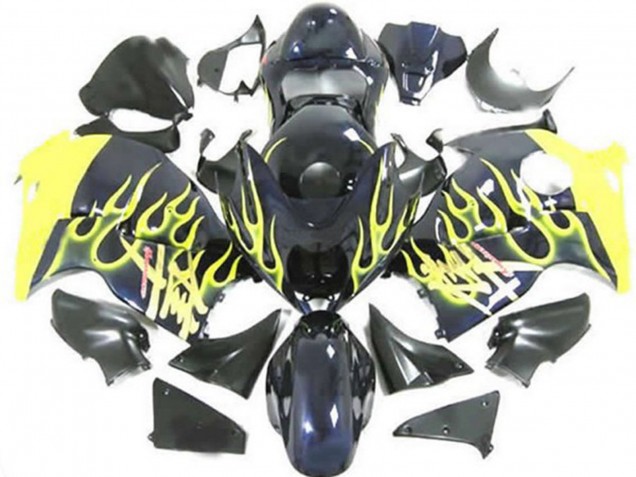 Yellow Flame 1997-2007 Suzuki GSXR 1300 Motorcycle Fairings Yellow Flame 1997-2007 Suzuki GSXR 1300 Motorcycle Fairings