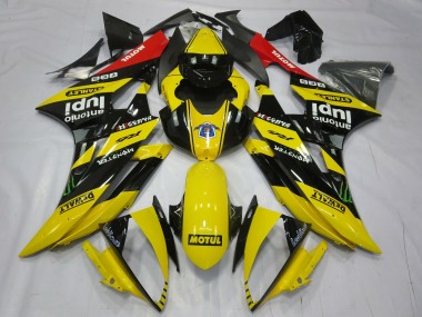 Yellow Motul 2006-2007 Yamaha R6 Motorcycle Fairings