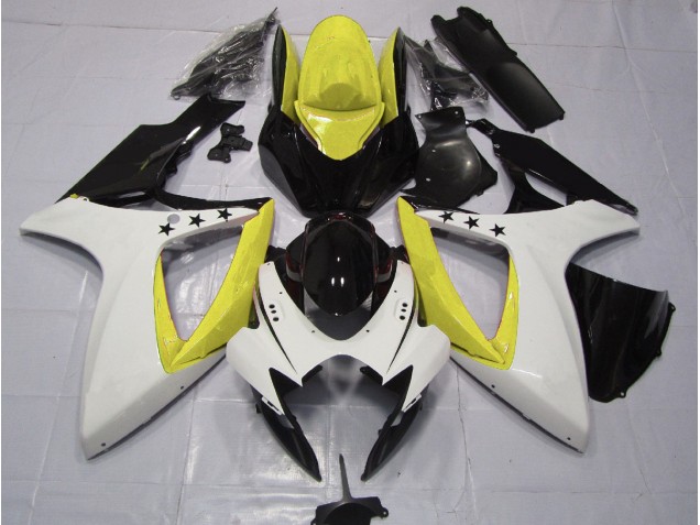 Yellow Star 2006-2007 Suzuki GSXR 600-750 Motorcycle Fairings Yellow Star 2006-2007 Suzuki GSXR 600-750 Motorcycle Fairings